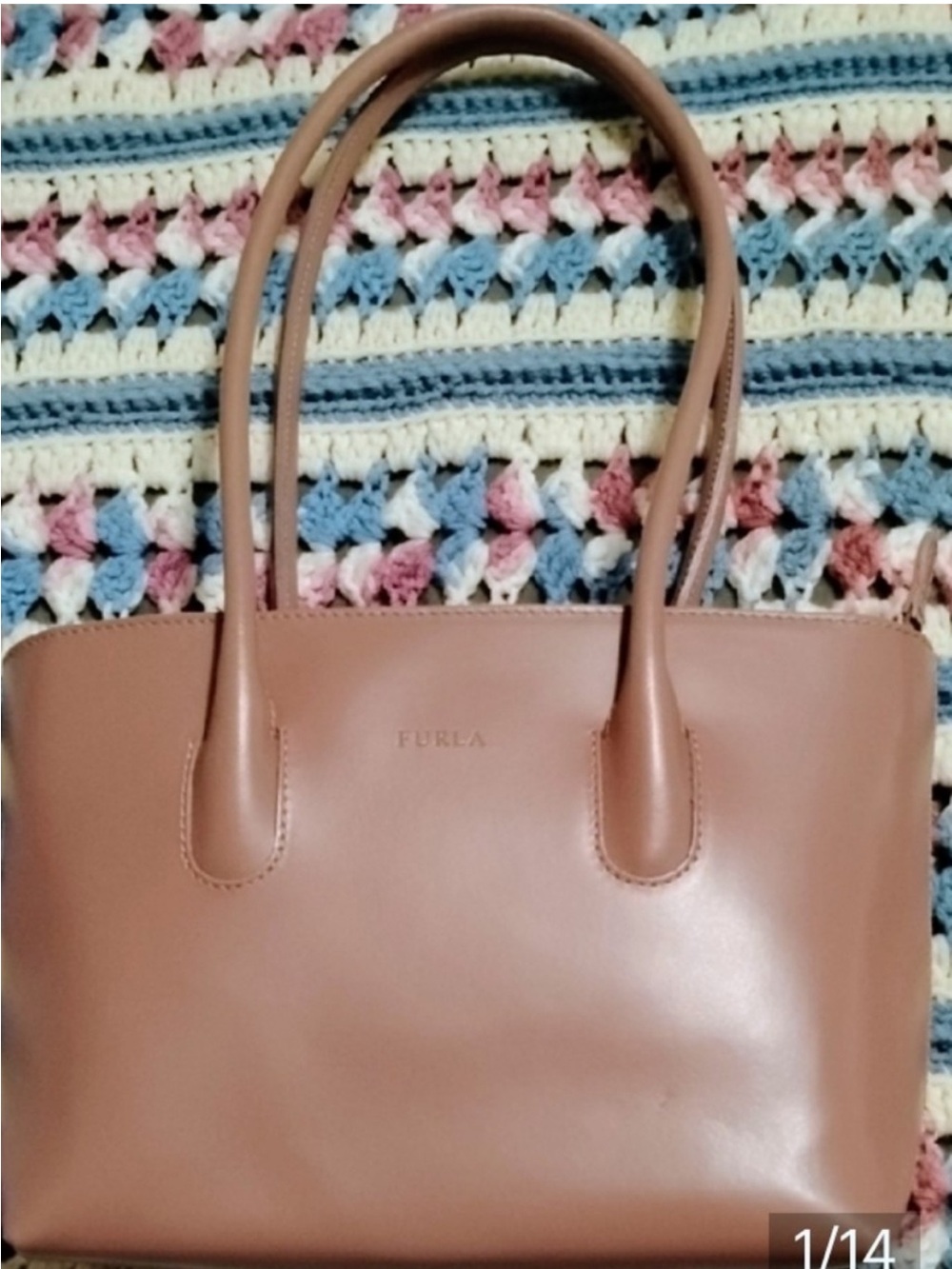 Furla NWOT Mauve Pink Leather Tote